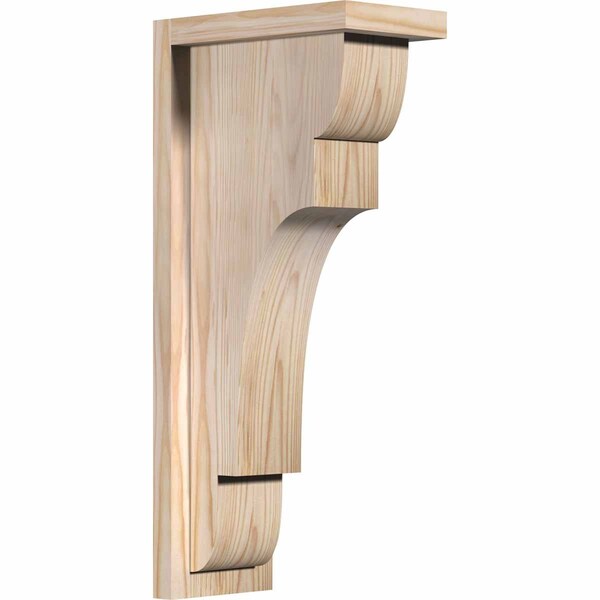 Ekena Millwork New Brighton Smooth Corbel w/Backplate, Douglas Fir, 5 1/2"W x 10"D x 22"H COR06X10X22NEB01SDF - main